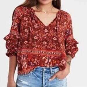 𝅺America Eagle Boho‎ Women’s Blouse Top